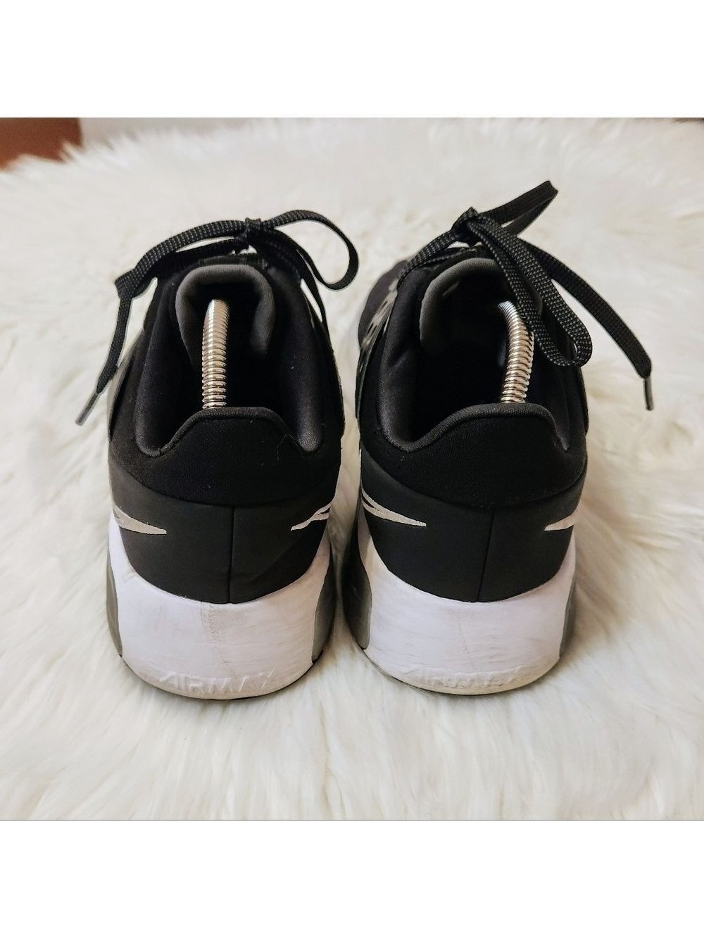 Nike Air Max Bella Black Fabric Training Sneakers Size 8 - Picture 6 of 10